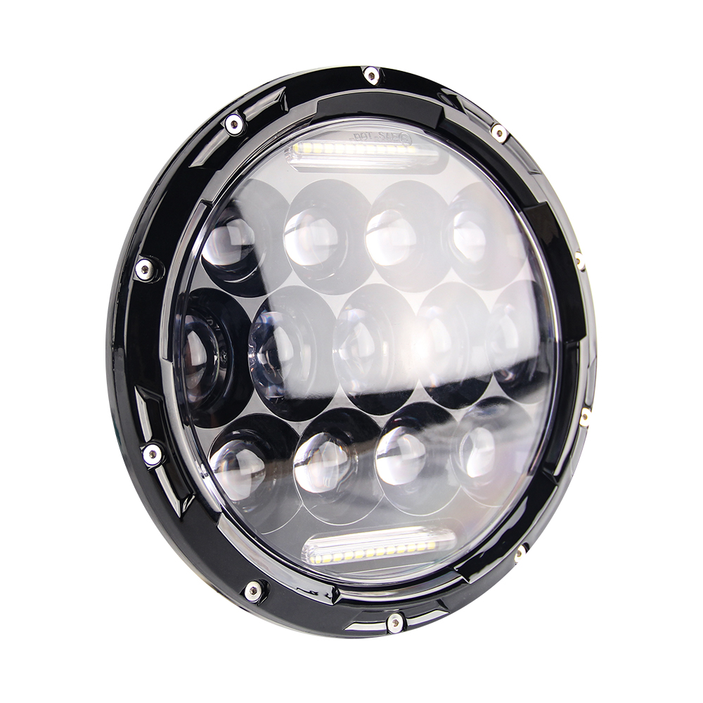 Ultra thin 7 inch dot SAE angel eye round LED headlight JG-J005T